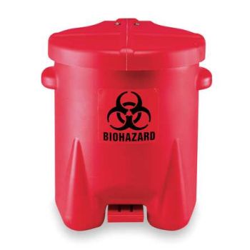 Foot-Operated Biohazard Container for Medical and Dental Offices